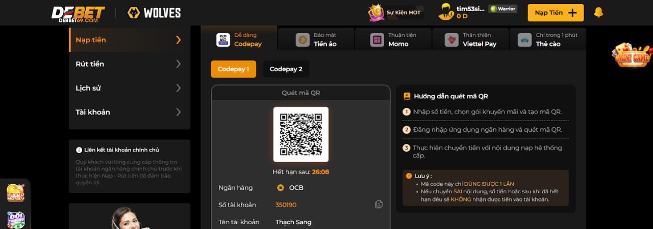 Cổng Nạp Rút Tiền Đa Dạng - Xử Lý Siêu Tốc