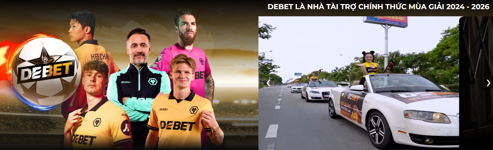 Debet là nhà tài trợ chính thức cho clb Wolverhampton anderers